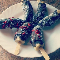 Banan na patyku - lody z banana :)